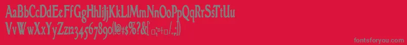 GranthamcondensedBold Font – Gray Fonts on Red Background