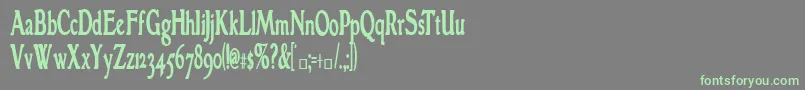 GranthamcondensedBold Font – Green Fonts on Gray Background