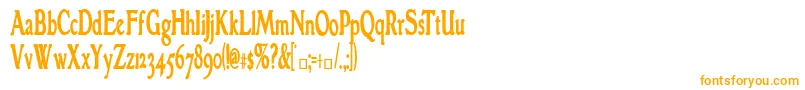 Шрифт GranthamcondensedBold – оранжевые шрифты на белом фоне