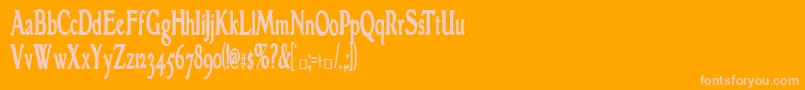 GranthamcondensedBold Font – Pink Fonts on Orange Background