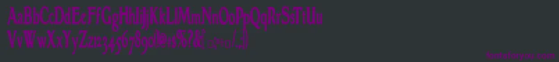 GranthamcondensedBold Font – Purple Fonts on Black Background