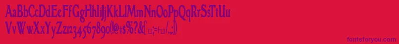 GranthamcondensedBold Font – Purple Fonts on Red Background