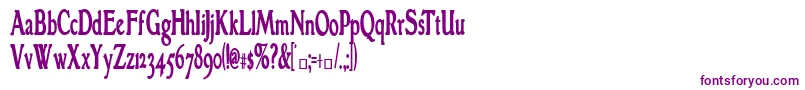GranthamcondensedBold-fontti – violetit fontit valkoisella taustalla