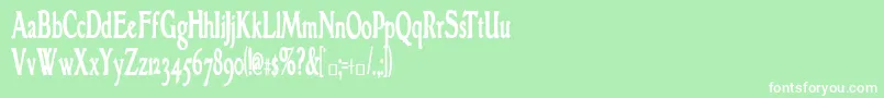 GranthamcondensedBold Font – White Fonts on Green Background
