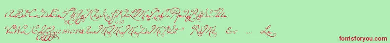 P22dearestswash Font – Red Fonts on Green Background