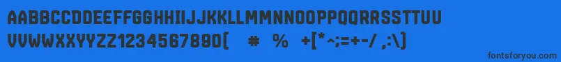 フォントMarsmonsterdemoBlack – 黒い文字の青い背景