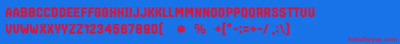 MarsmonsterdemoBlack Font – Red Fonts on Blue Background