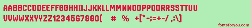 MarsmonsterdemoBlack Font – Red Fonts on Green Background