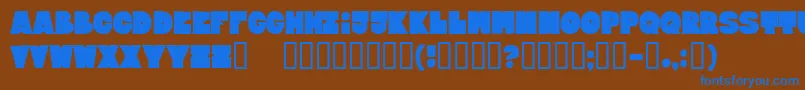 Bloxeb Font – Blue Fonts on Brown Background