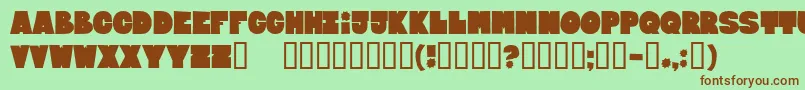 Bloxeb Font – Brown Fonts on Green Background