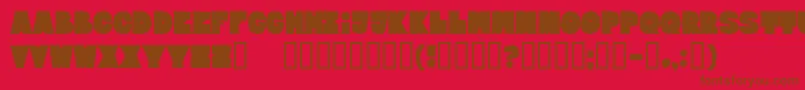 Bloxeb Font – Brown Fonts on Red Background