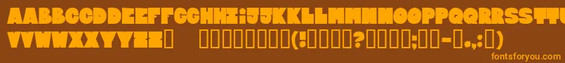 Bloxeb Font – Orange Fonts on Brown Background