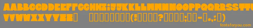 Bloxeb-Schriftart – Orangefarbene Schriften auf grauem Hintergrund