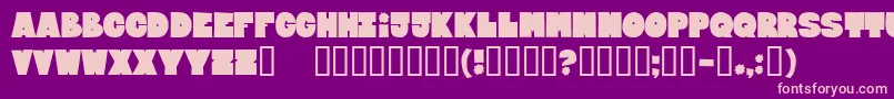 Bloxeb Font – Pink Fonts on Purple Background