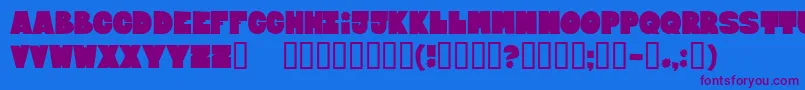 Bloxeb Font – Purple Fonts on Blue Background