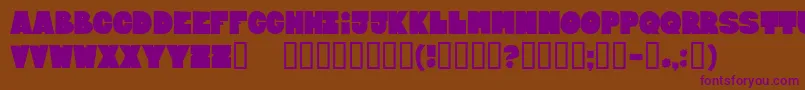 Bloxeb Font – Purple Fonts on Brown Background