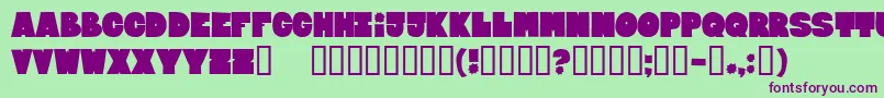 Bloxeb Font – Purple Fonts on Green Background