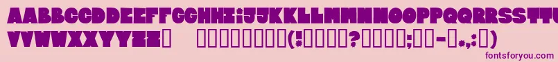 Bloxeb Font – Purple Fonts on Pink Background