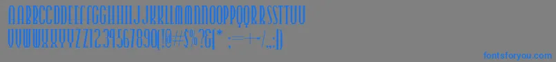 フォントPointswestnf – 灰色の背景に青い文字