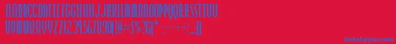 Pointswestnf Font – Blue Fonts on Red Background
