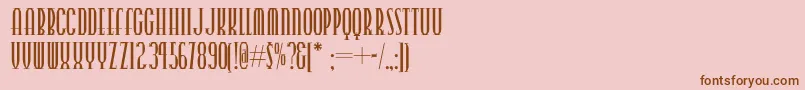 Pointswestnf Font – Brown Fonts on Pink Background