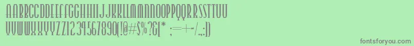 フォントPointswestnf – 緑の背景に灰色の文字