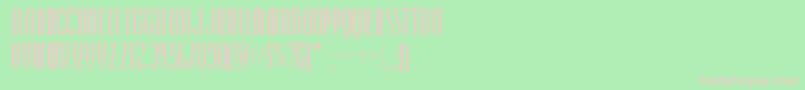 Pointswestnf-fontti – vaaleanpunaiset fontit vihreällä taustalla