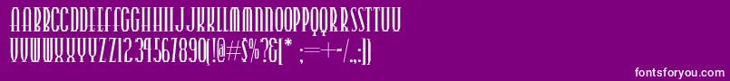 フォントPointswestnf – 紫の背景に白い文字