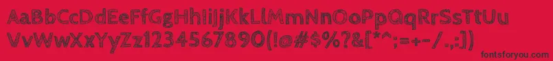 CabinsketchBold-fontti – mustat fontit punaisella taustalla