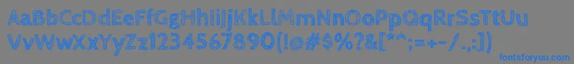 CabinsketchBold Font – Blue Fonts on Gray Background