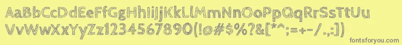 CabinsketchBold Font – Gray Fonts on Yellow Background