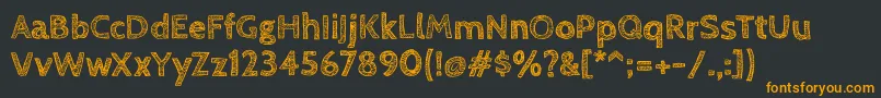 CabinsketchBold Font – Orange Fonts on Black Background