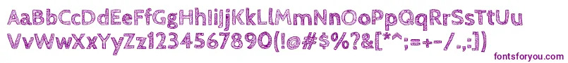 Police CabinsketchBold – polices violettes sur fond blanc