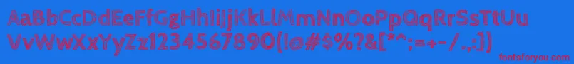 Police CabinsketchBold – polices rouges sur fond bleu