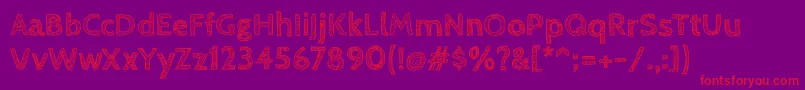 CabinsketchBold-Schriftart – Rote Schriften auf violettem Hintergrund