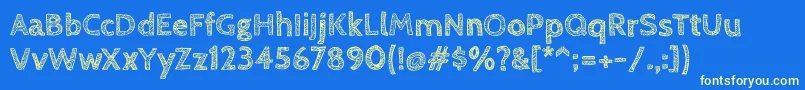 Fonte CabinsketchBold – fontes amarelas em um fundo azul