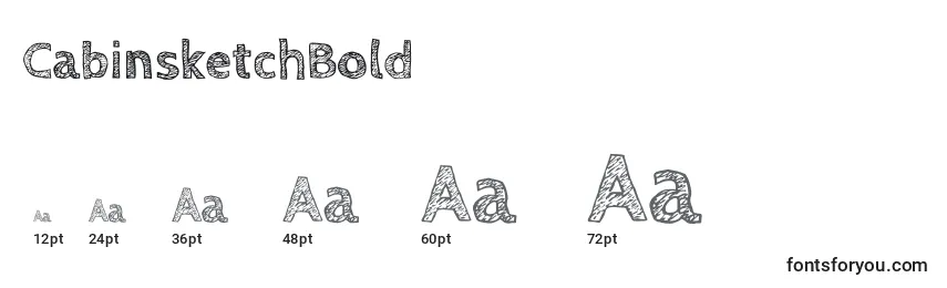 CabinsketchBold Font Sizes
