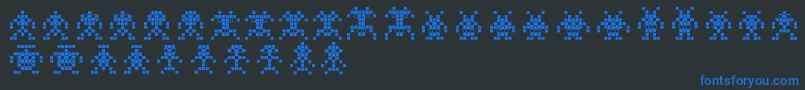 Czcionka BinarysoldiersIi – niebieskie czcionki na czarnym tle
