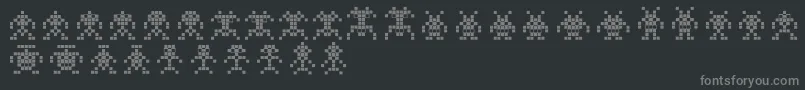 Czcionka BinarysoldiersIi – szare czcionki na czarnym tle