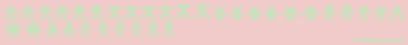 BinarysoldiersIi Font – Green Fonts on Pink Background