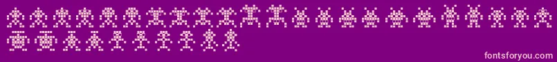 BinarysoldiersIi Font – Pink Fonts on Purple Background
