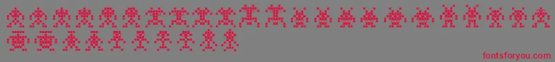 Saiba mais sobre a fonte BinarysoldiersIi Fonte BinarysoldiersIi – fontes vermelhas em um fundo cinza