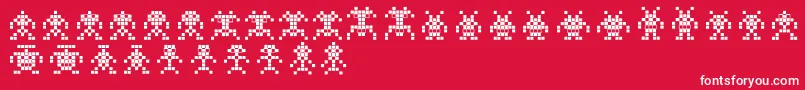 BinarysoldiersIi Font – White Fonts on Red Background