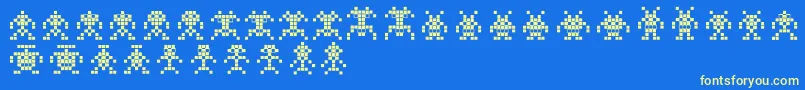 BinarysoldiersIi Font – Yellow Fonts on Blue Background