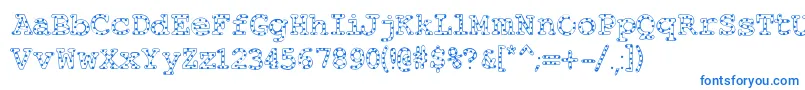 Alphabeticsprinkles Font – Blue Fonts on White Background