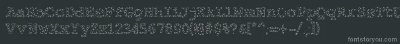 Alphabeticsprinkles Font – Gray Fonts on Black Background