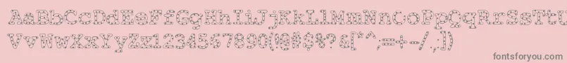 Alphabeticsprinklesフォントについての詳細 フォントAlphabeticsprinkles – ピンクの背景に灰色の文字