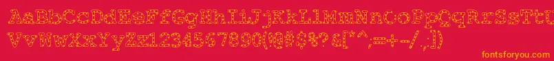 Alphabeticsprinkles Font – Orange Fonts on Red Background