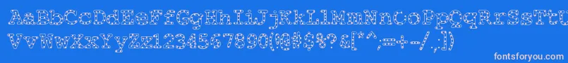 フォントAlphabeticsprinkles – ピンクの文字、青い背景