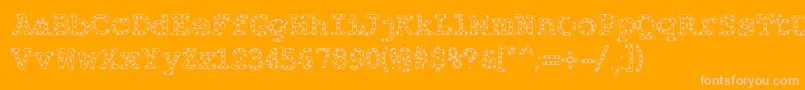 Alphabeticsprinkles Font – Pink Fonts on Orange Background